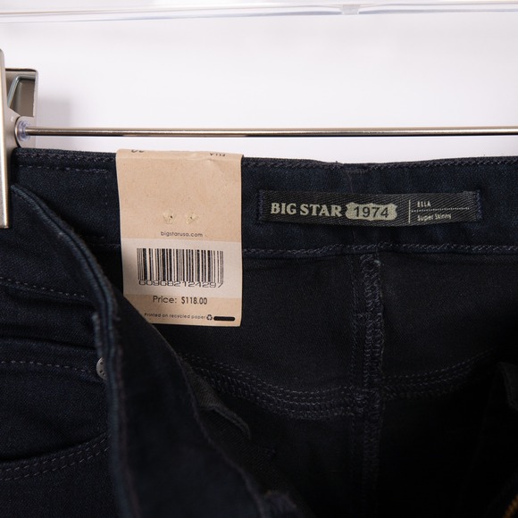 Big Star 1974 Ella Super Skinny Jeans High Rise Harmony Rinse Wash Size 30 - Picture 6 of 15